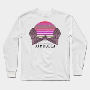 Angkor Thom Majesty: Cambodia's Ancient Wonder -- Purple Edition Long Sleeve T-Shirt